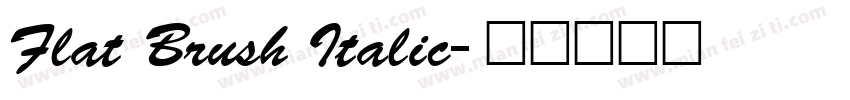 Flat Brush Italic字体转换